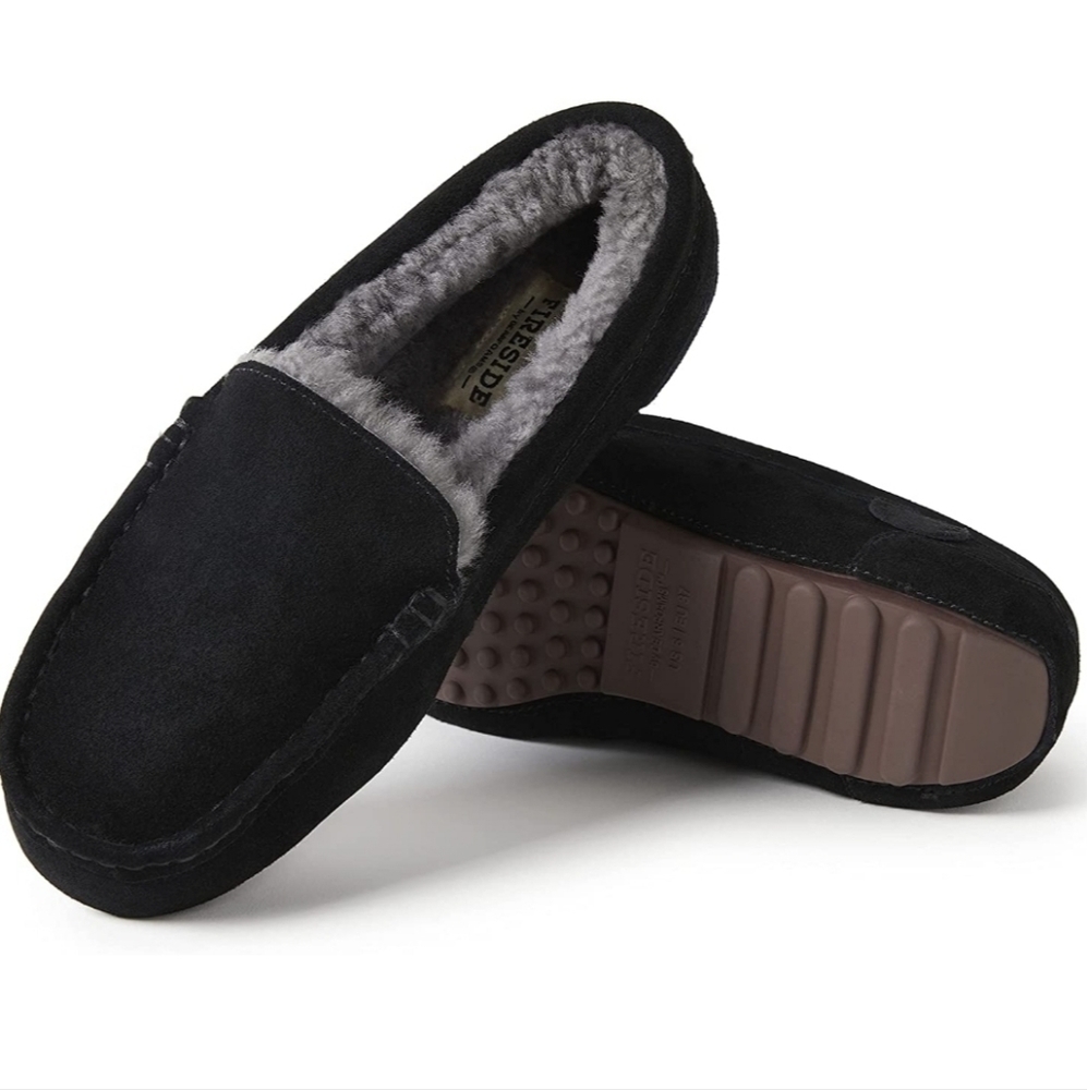 𝅺Dearfoams Kid's Fireside Indoor/Outdoor Shearling Moccasin | Size 5